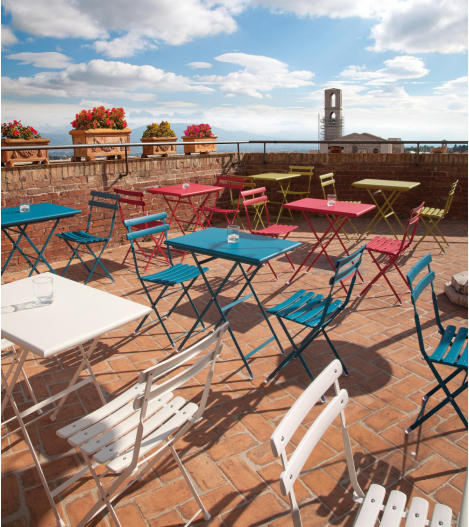 Sedie in acciaio pieghevoli Emu